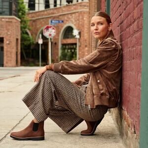 Dr. Scholl's Women's 8M Brown Faux Leather Northbound Ankle Chelsea Boots BR29-1